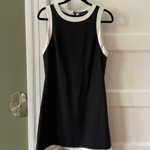 Alice + Olivia Black and White Contrast Mini Dress